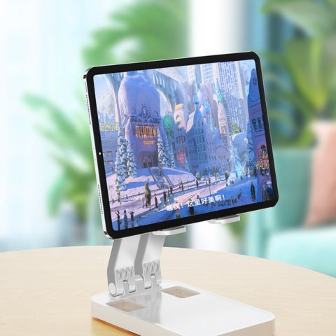 Składana podstawka stojak na telefon tablet do 12.9'' biały Składana podstawka stojak na telefon tablet do 12.9'' biały