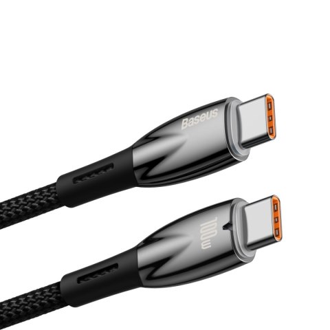 Kabel przewód do szybkiego ładowania Glimmer Series USB-C 480Mb/s PD 100W 2m czarny Kabel przewód do szybkiego ładowania Glimmer Series USB-C 480Mb/s PD 100W 2m czarny