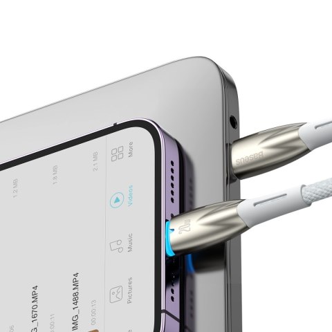 Kabel przewód do szybkiego ładowania iPhone USB-C - Lightning 480Mb/s PD 20W 1m biały Kabel przewód do szybkiego ładowania iPhone USB-C - Lightning 480Mb/s PD 20W 1m biały