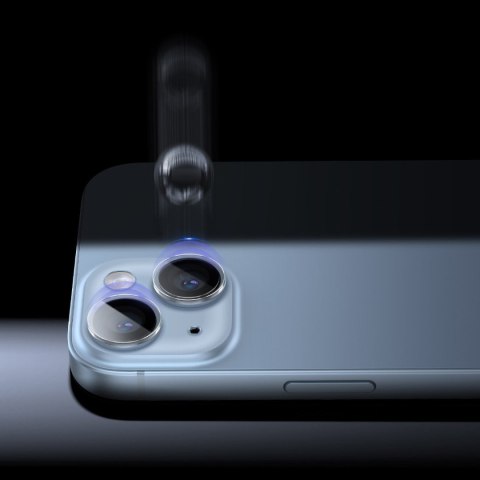 Szkło hartowane na soczewki aparatu iPhone 14 / 14 Plus przezroczyste + zestaw czyszczący Szkło hartowane na soczewki aparatu iPhone 14 / 14 Plus przezroczyste + zestaw czyszczący