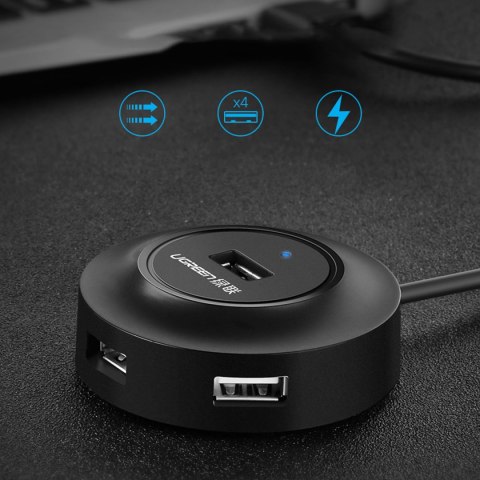 4w1 HUB rozdzielacz adapter USB 2.0 do 4x USB-A 480Mb/s 1m biały 4w1 HUB rozdzielacz adapter USB 2.0 do 4x USB-A 480Mb/s 1m biały