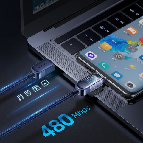 Kabel przewód USB-C do szybkiego ładowania i transferu danych 100W 1.2 m niebieski Kabel przewód USB-C do szybkiego ładowania i transferu danych 100W 1.2 m niebieski
