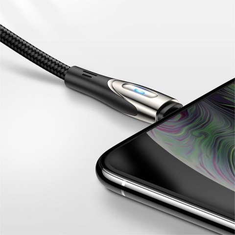 Kabel przewód do szybkiego ładowania iPhone USB-A - Lightning Sharp Series 1.2m czarny Kabel przewód do szybkiego ładowania iPhone USB-A - Lightning Sharp Series 1.2m czarny