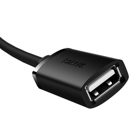Przedłużacz kabla przewodu USB 2.0 0.5m czarny Przedłużacz kabla przewodu USB 2.0 0.5m czarny