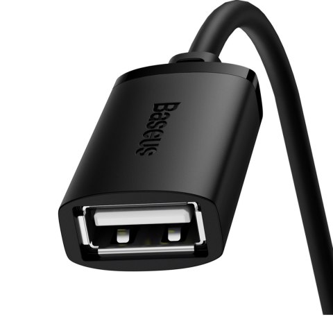 Przedłużacz kabla przewodu USB 2.0 0.5m czarny Przedłużacz kabla przewodu USB 2.0 0.5m czarny