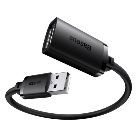 Przedłużacz kabla przewodu USB 2.0 0.5m czarny Przedłużacz kabla przewodu USB 2.0 0.5m czarny