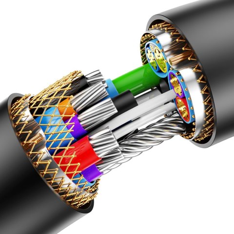 Przedłużacz kabla przewodu USB 2.0 0.5m czarny Przedłużacz kabla przewodu USB 2.0 0.5m czarny