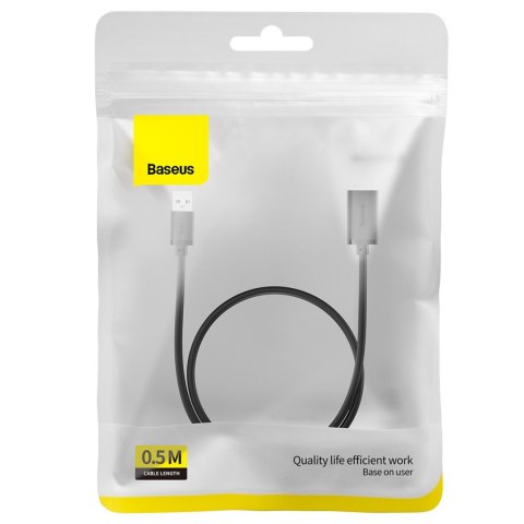 Przedłużacz kabla przewodu USB 2.0 0.5m czarny Przedłużacz kabla przewodu USB 2.0 0.5m czarny