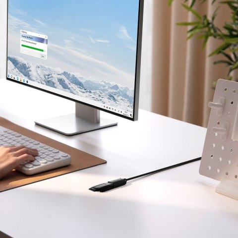 Przedłużacz kabla przewodu USB 2.0 1.5m czarny Przedłużacz kabla przewodu USB 2.0 1.5m czarny
