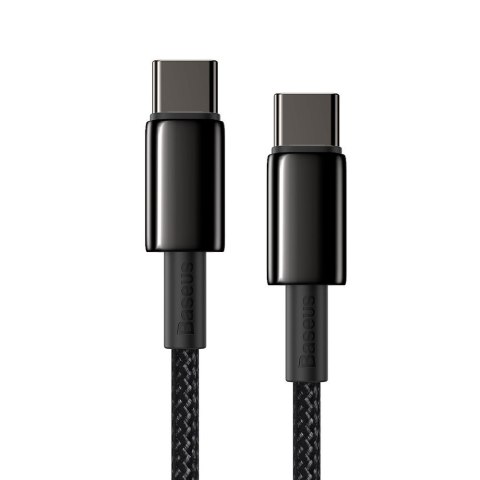 Kabel przewód USB-C szybkie ładowanie Power Delivery PD QC 100W 5A 1m czarny Kabel przewód USB-C szybkie ładowanie Power Delivery PD QC 100W 5A 1m czarny
