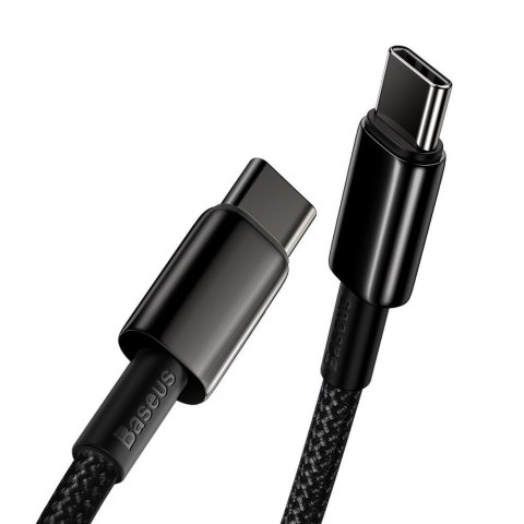 Kabel przewód USB-C szybkie ładowanie Power Delivery PD QC 100W 5A 1m czarny Kabel przewód USB-C szybkie ładowanie Power Delivery PD QC 100W 5A 1m czarny