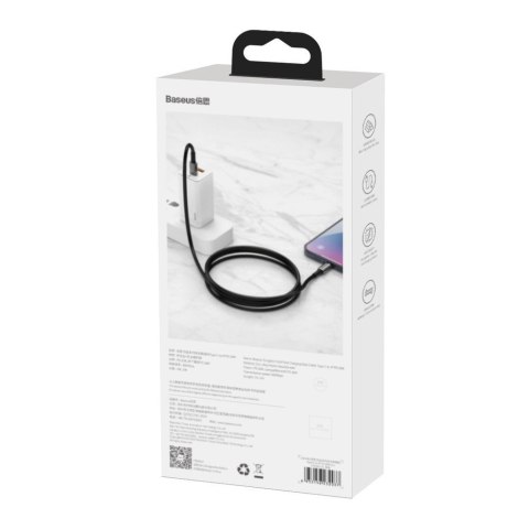 Kabel przewód USB-C szybkie ładowanie Power Delivery PD QC 100W 5A 1m czarny Kabel przewód USB-C szybkie ładowanie Power Delivery PD QC 100W 5A 1m czarny
