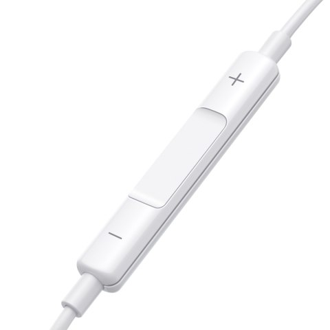 Słuchawki przewodowe douszne mini jack 3.5mm z pilotem sterowania białe Słuchawki przewodowe douszne mini jack 3.5mm z pilotem sterowania białe