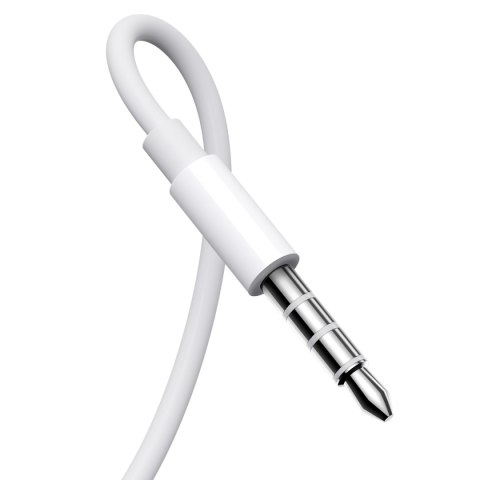 Słuchawki przewodowe douszne mini jack 3.5mm z pilotem sterowania białe Słuchawki przewodowe douszne mini jack 3.5mm z pilotem sterowania białe