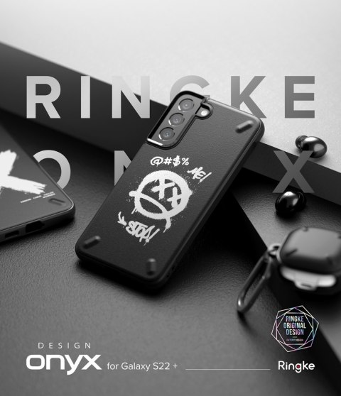 Wytrzymałe etui pokrowiec Galaxy S22+ Onyx Design X czarny Wytrzymałe etui pokrowiec Galaxy S22+ Onyx Design X czarny