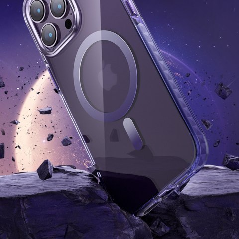 Magnetyczne etui iPhone 14 MagSafe PQY Ice Crystal Series srebrne Magnetyczne etui iPhone 14 MagSafe PQY Ice Crystal Series srebrne