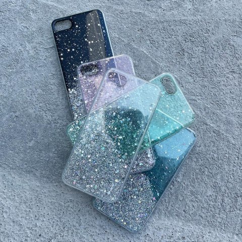 Błyszczące etui pokrowiec z brokatem Samsung Galaxy S21+ 5G Star Glitter zielony Błyszczące etui pokrowiec z brokatem Samsung Galaxy S21+ 5G Star Glitter zielony