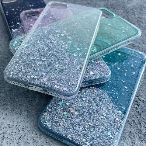 Błyszczące etui pokrowiec z brokatem Samsung Galaxy S21+ 5G Star Glitter zielony Błyszczące etui pokrowiec z brokatem Samsung Galaxy S21+ 5G Star Glitter zielony