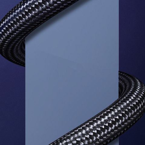 Kabel przewód HDMI 2.1 8K 60Hz 1.5m w oplocie bawełnianym czarny Kabel przewód HDMI 2.1 8K 60Hz 1.5m w oplocie bawełnianym czarny