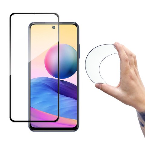 Folia szklana szkło hartowane z ramką na ekran Xiaomi Redmi Note 10 5G Full Cover Flexi Nano czarny Folia szklana szkło hartowane z ramką na ekran Xiaomi Redmi Note 10 5G Full Cover Flexi Nano czarny