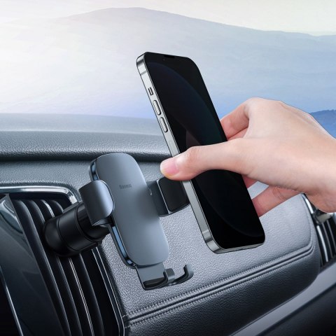 Grawitacyjny uchwyt samochodowy na telefon na kratkę wentylacji Metal Age II ciemnoszary Grawitacyjny uchwyt samochodowy na telefon na kratkę wentylacji Metal Age II ciemnoszary