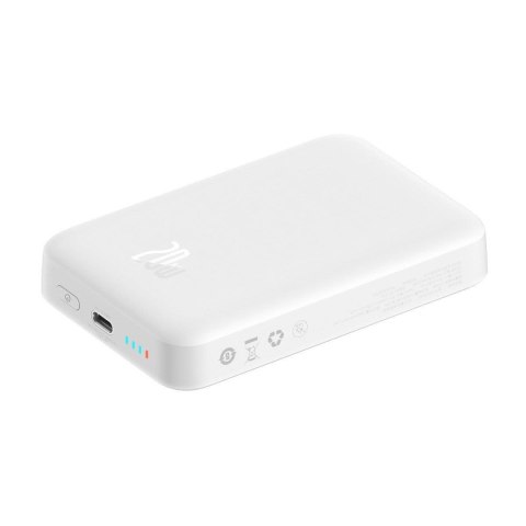 Mini powerbank 10000mAh z ładowaniem indukcyjnym MagSafe PD 20W biały Mini powerbank 10000mAh z ładowaniem indukcyjnym MagSafe PD 20W biały
