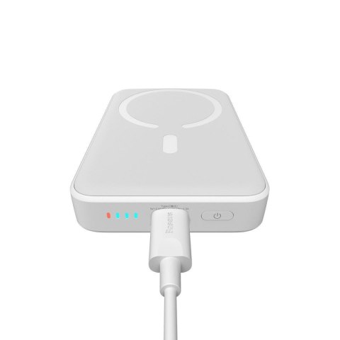 Mini powerbank 10000mAh z ładowaniem indukcyjnym MagSafe PD 20W biały Mini powerbank 10000mAh z ładowaniem indukcyjnym MagSafe PD 20W biały