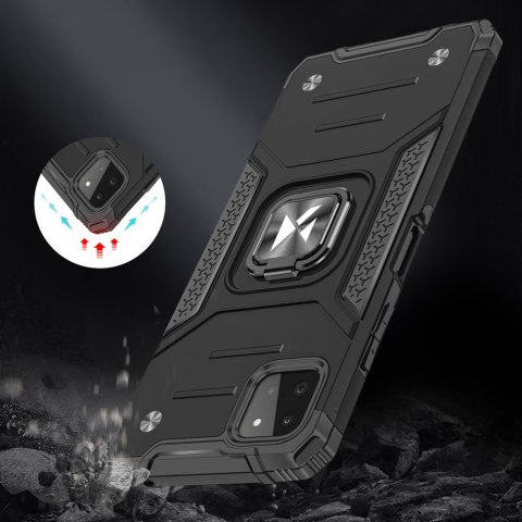 Pancerne etui pokrowiec + magnetyczny uchwyt Samsung Galaxy A22 4G Ring Armor czerwony Pancerne etui pokrowiec + magnetyczny uchwyt Samsung Galaxy A22 4G Ring Armor czerwony