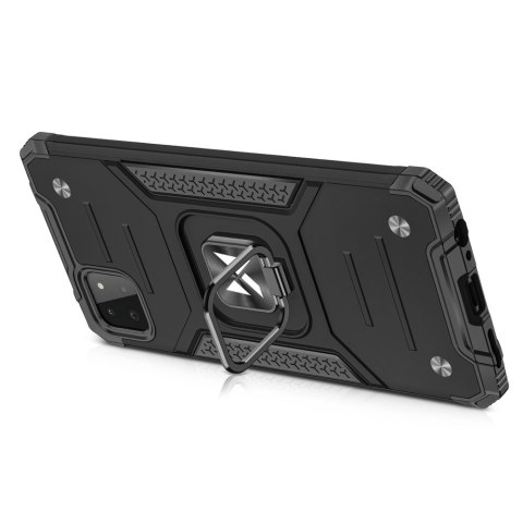 Pancerne etui pokrowiec + magnetyczny uchwyt Samsung Galaxy A22 4G Ring Armor srebrny Pancerne etui pokrowiec + magnetyczny uchwyt Samsung Galaxy A22 4G Ring Armor srebrny