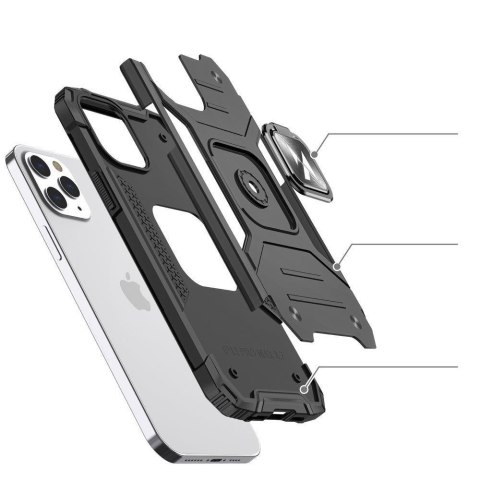 Pancerne etui pokrowiec + magnetyczny uchwyt iPhone 13 mini Ring Armor niebieski Pancerne etui pokrowiec + magnetyczny uchwyt iPhone 13 mini Ring Armor niebieski