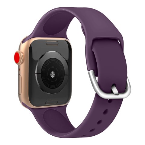 Silikonowy pasek do zegarka Apple Watch 2-9/SE 38/40/41mm Silicone Strap APS fioletowy Silikonowy pasek do zegarka Apple Watch 2-9/SE 38/40/41mm Silicone Strap APS fioletowy