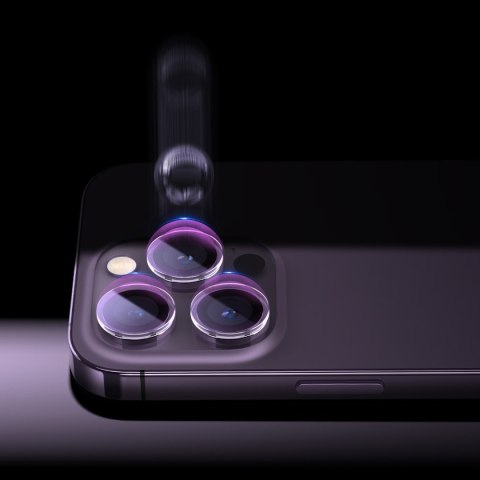 Szkło hartowane ochronne na aparat do iPhone 14 Pro / 14 Pro Max + zestaw montażowy Szkło hartowane ochronne na aparat do iPhone 14 Pro / 14 Pro Max + zestaw montażowy
