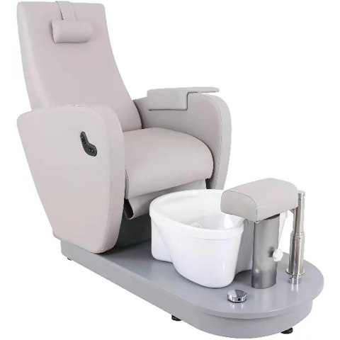 Fotel elektryczny do pedicure z podnóżkiem i brodzikiem HAVANA - szary Fotel elektryczny do pedicure z podnóżkiem i brodzikiem HAVANA - szary
