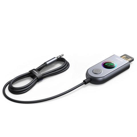 Samochodowy bezprzewodowy odbiornik nadajnik Audio USB AUX JR-CB6 szary Samochodowy bezprzewodowy odbiornik nadajnik Audio USB AUX JR-CB6 szary