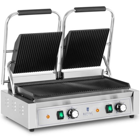 Grill kontaktowy podwójny dwustronny ryflowany 3600 W Grill kontaktowy podwójny dwustronny ryflowany 3600 W