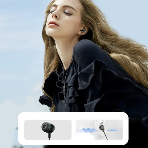 Zestaw słuchawkowy słuchawki douszne USB-C JR-EC06 szare Zestaw słuchawkowy słuchawki douszne USB-C JR-EC06 szare