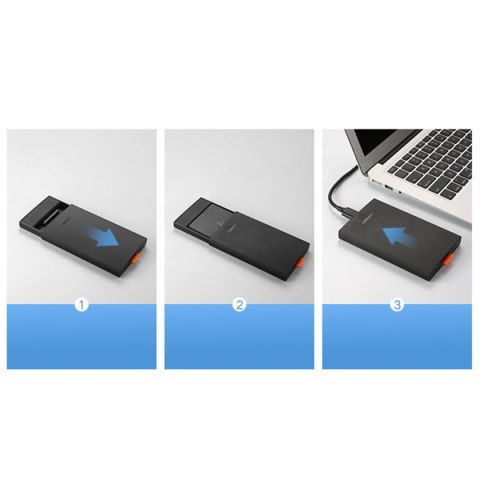 Kieszeń obudowa dysku SSD HDD 2.5'' USB 3.0 SATA czarna Kieszeń obudowa dysku SSD HDD 2.5'' USB 3.0 SATA czarna