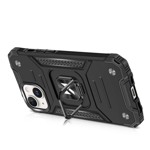 Pancerne etui z uchwytem na palec do iPhone 15 Plus Ring Armor czerwone Pancerne etui z uchwytem na palec do iPhone 15 Plus Ring Armor czerwone