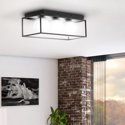 Lampa sufitowa nowoczesna 3 punktowa E9 - szklane kule w ramie Lampa sufitowa nowoczesna 3 punktowa E9 - szklane kule w ramie