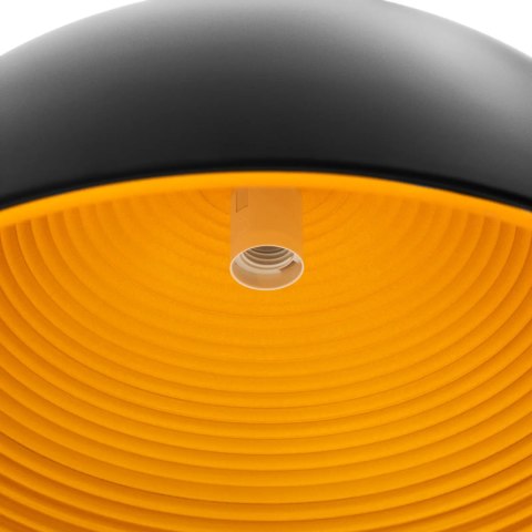 Lampa wisząca nowoczesna 1 punktowa kształt kopuły - czarno złota Lampa wisząca nowoczesna 1 punktowa kształt kopuły - czarno złota
