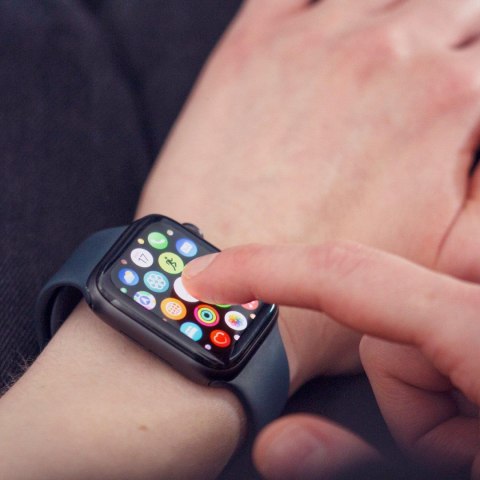 Szkło hartowane 9H na cały ekran Huawei Watch Fit 2 z czarną ramką Full Glue Szkło hartowane 9H na cały ekran Huawei Watch Fit 2 z czarną ramką Full Glue