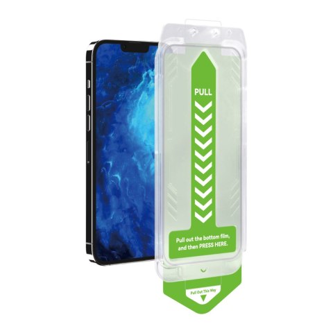 Szkło hartowane 9H na ekran do iPhone 15 Pro Premium Glass z ramką montażową czarne Szkło hartowane 9H na ekran do iPhone 15 Pro Premium Glass z ramką montażową czarne
