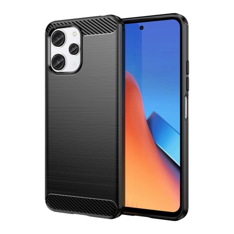 Elastyczne etui pokrowiec wzór karbon do Xiaomi Redmi 12 Carbon Case czarne Elastyczne etui pokrowiec wzór karbon do Xiaomi Redmi 12 Carbon Case czarne