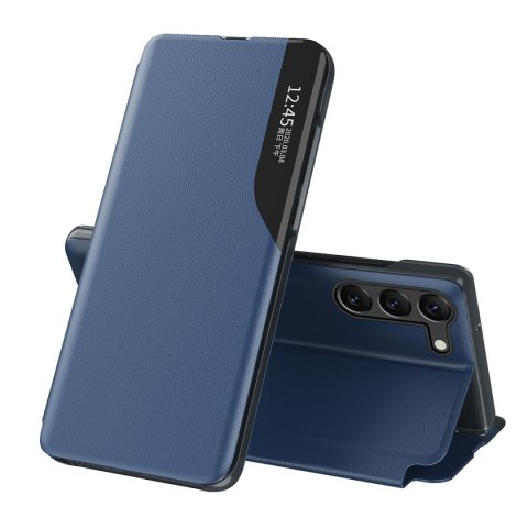 Etui pokrowiec do Samsung S24+ z klapką i podstawką Eco Leather View Case niebieskie Etui pokrowiec do Samsung S24+ z klapką i podstawką Eco Leather View Case niebieskie