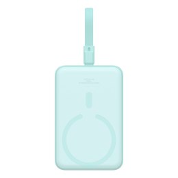 Mini Powerbank MagSafe 10000mAh 20W z kablem Lightning do iPhone 0.3m niebieski
