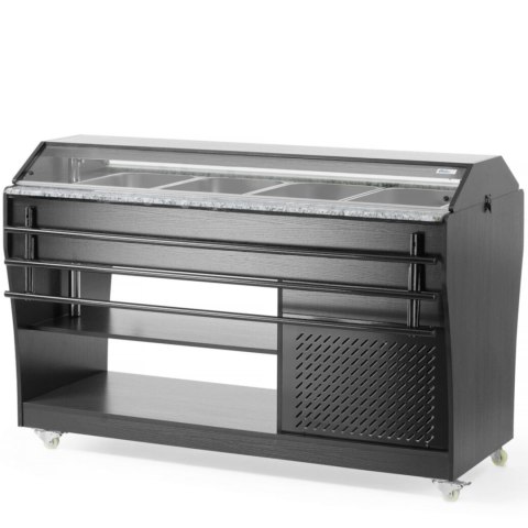 Bufet bar stół chłodniczy sałatkowy z oświetleniem daszkiem 4 pojemniki GN 1/1 2-10C 170 W Bufet bar stół chłodniczy sałatkowy z oświetleniem daszkiem 4 pojemniki GN 1/1 2-10C 170 W