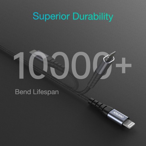 Kabel przewód do iPhone USB-C - Lightning 480Mb/s 3A 1.2m - czarny Kabel przewód do iPhone USB-C - Lightning 480Mb/s 3A 1.2m - czarny