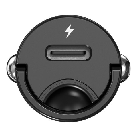 Ładowarka samochodowa do gniazdka zapalniczki 30W 1x USB-C PD czarna Ładowarka samochodowa do gniazdka zapalniczki 30W 1x USB-C PD czarna