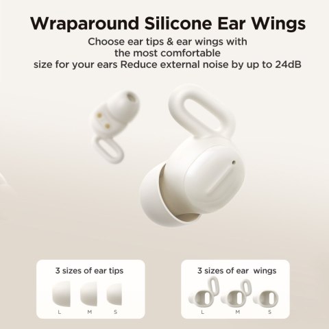 Słuchawki bezprzewodowe TWS Cozydots Series z Bluetooth 5.3 z tłumieniem hałasu czarne Słuchawki bezprzewodowe TWS Cozydots Series z Bluetooth 5.3 z tłumieniem hałasu czarne