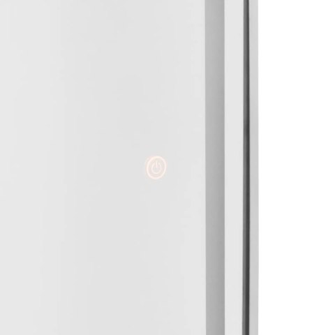 Konsola konsoleta fryzjerska lustro z oświetleniem LED owalne 180 x 70 cm - srebrne Konsola konsoleta fryzjerska lustro z oświetleniem LED owalne 180 x 70 cm - srebrne